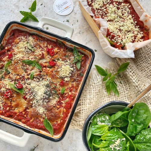Lasagne van gegrilde groenten